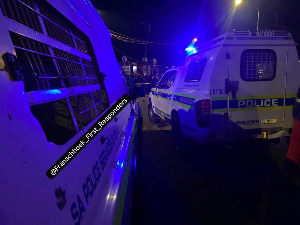 The Franschhoek First Responders responded to a shooting incident in Langrug, Groendal.