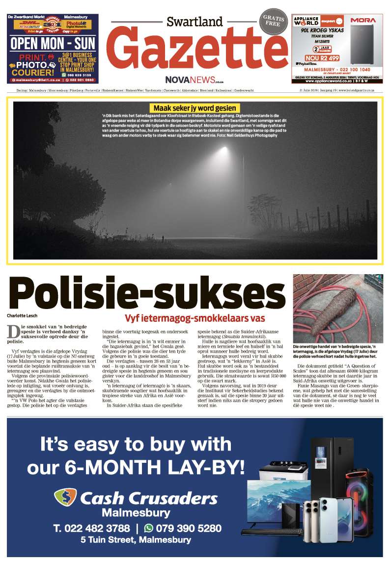 Swartland Gazette – E-edition – 21 July 2026