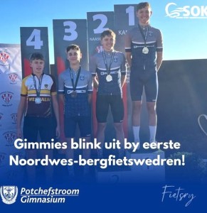 Gimmies presteer by Noordwes-bergfietswedren in Klerksdorp