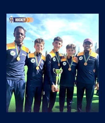 B Rampai, JJ Snooke, D Verster, L van der Westhuizen, Coach V Edem