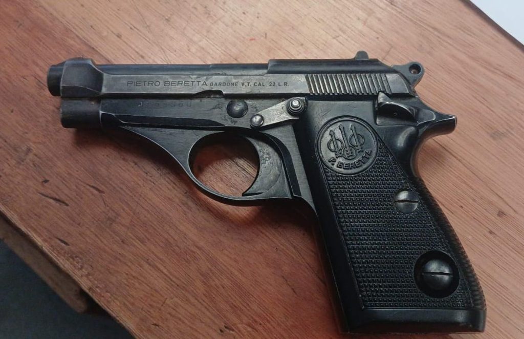 The Odendaalsrus SAPS recovered a Pietro Beretta pistol found in the suspect's possession.