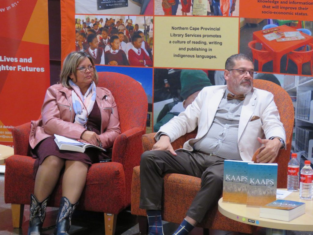 At the launch at the Sol Plaatje University in Kimberley are Dr Natalie Smith and Dr Theodore Rodrigues.