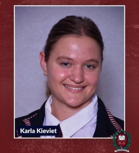 Bloemhof se Karla Kieviet dra Protea-kleure in Turkye