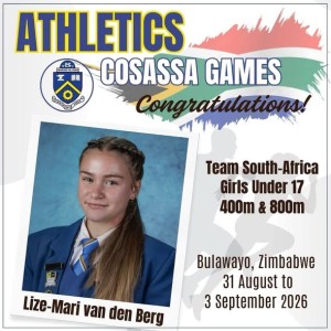 COSSASA Games – Hoërskool Marais Viljoen atlete na Bulawayo