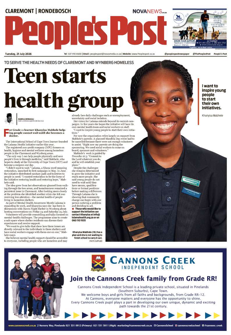 People’s Post Claremont/Rondebosch E-edition 21 July 2026
