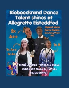 Allegretto Eisteddfod - Dansers van Riebeeckrand skitter met uitmuntende prestasies