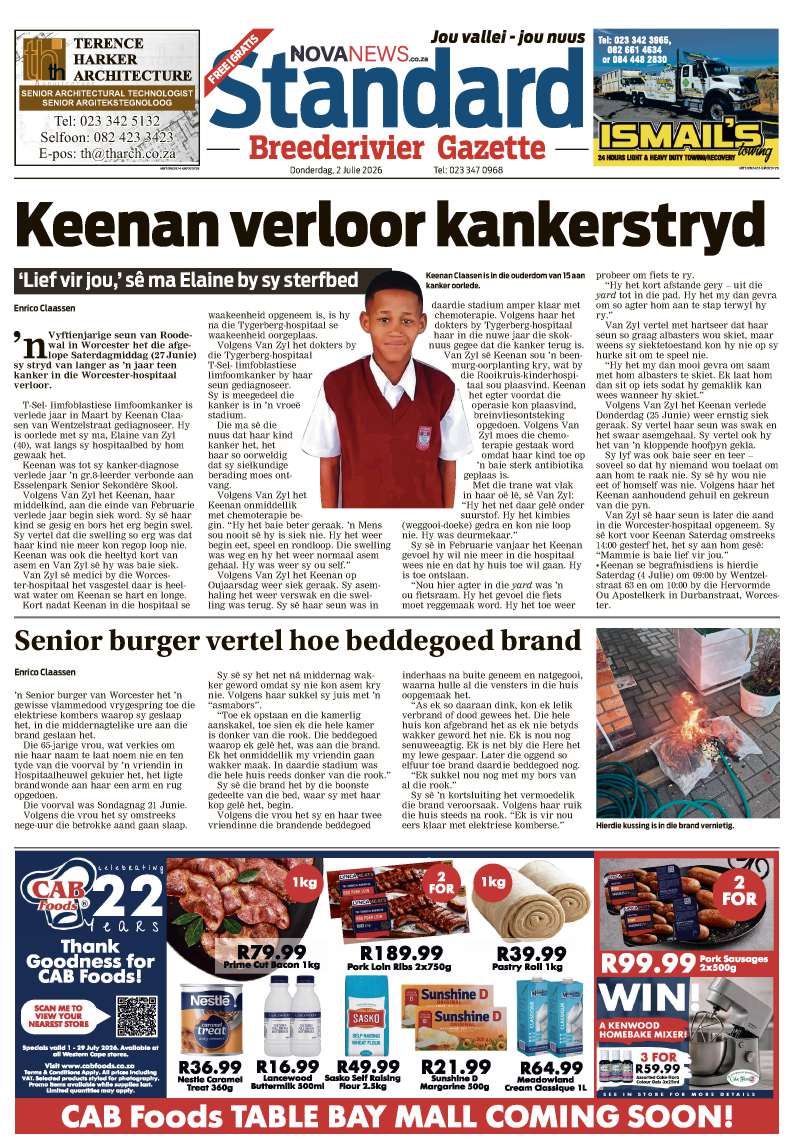 Standard Breederivier Gazette – E-editions – 2 July 2026