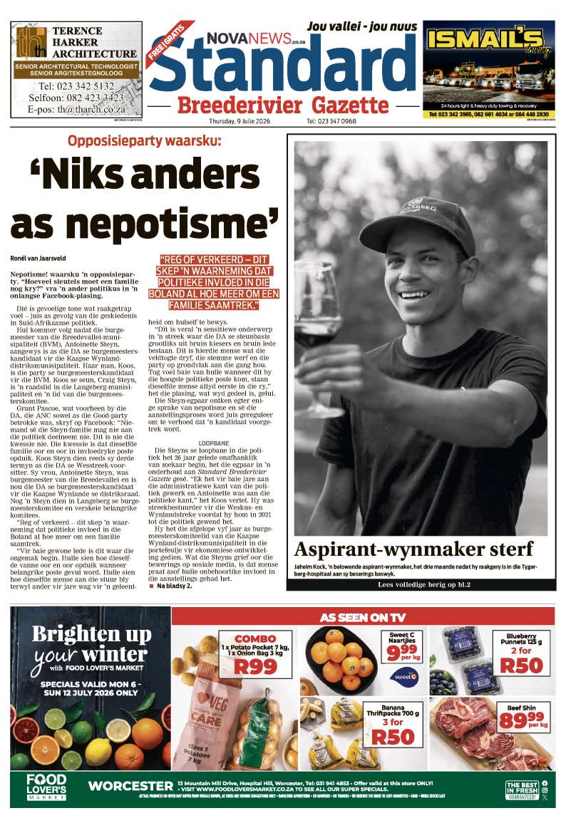 Standard Breederivier Gazette – E-edition – 9 July 2026