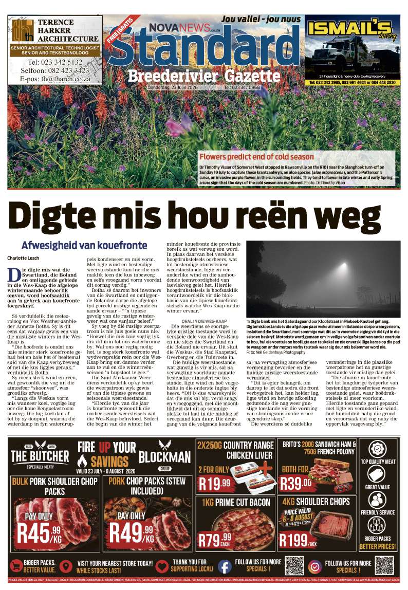 Standard Breederivier Gazette – E-edition – 23 July 2026