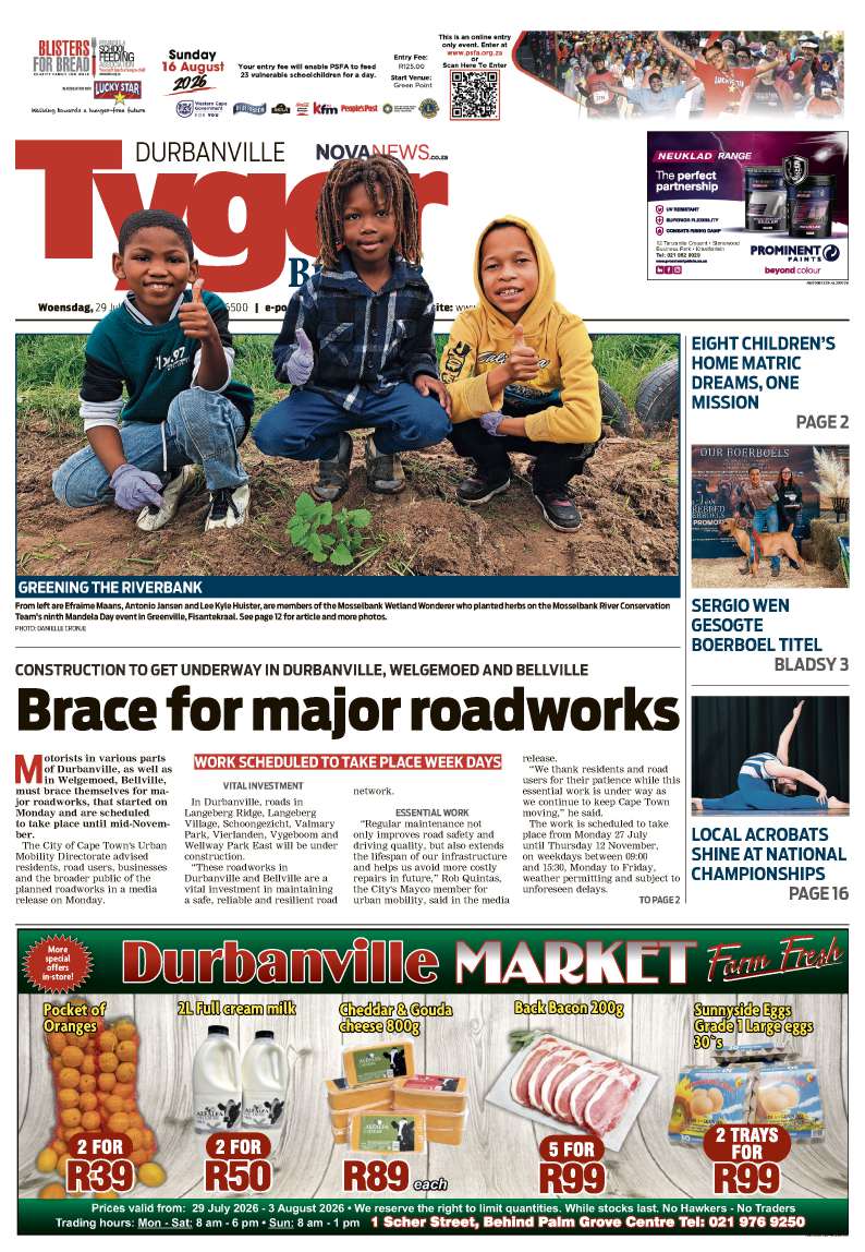 TygerBurger | Durbanville | E-edition | 29 July 2026