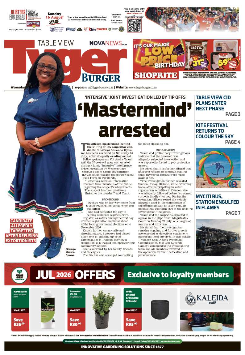TygerBurger | Table View | E-edition | 29 July 2026