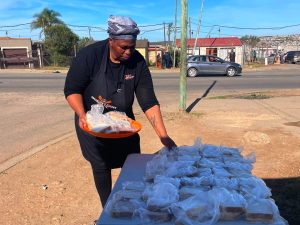Informal trader celebrates birthday by feeding more than 300