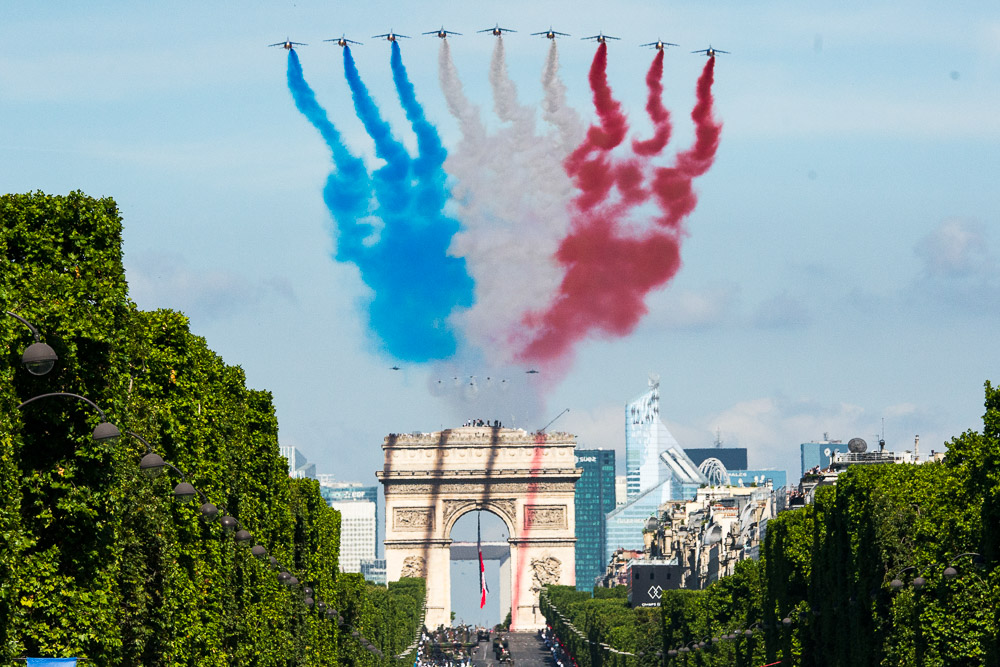 Bastille Day celebrated in France.