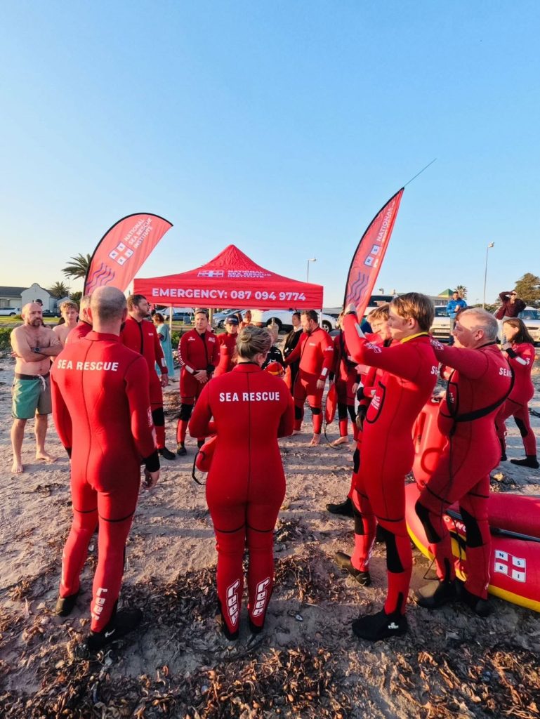 Melkbosstrand locals and NSRI teams dive in for a good cause at NSRI's annual Solstice Swim fundraiser.