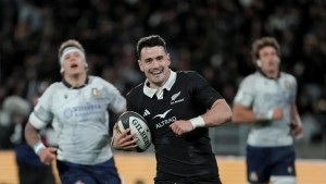 Jordan humbled to break try record as All Blacks rout Italy 47-17