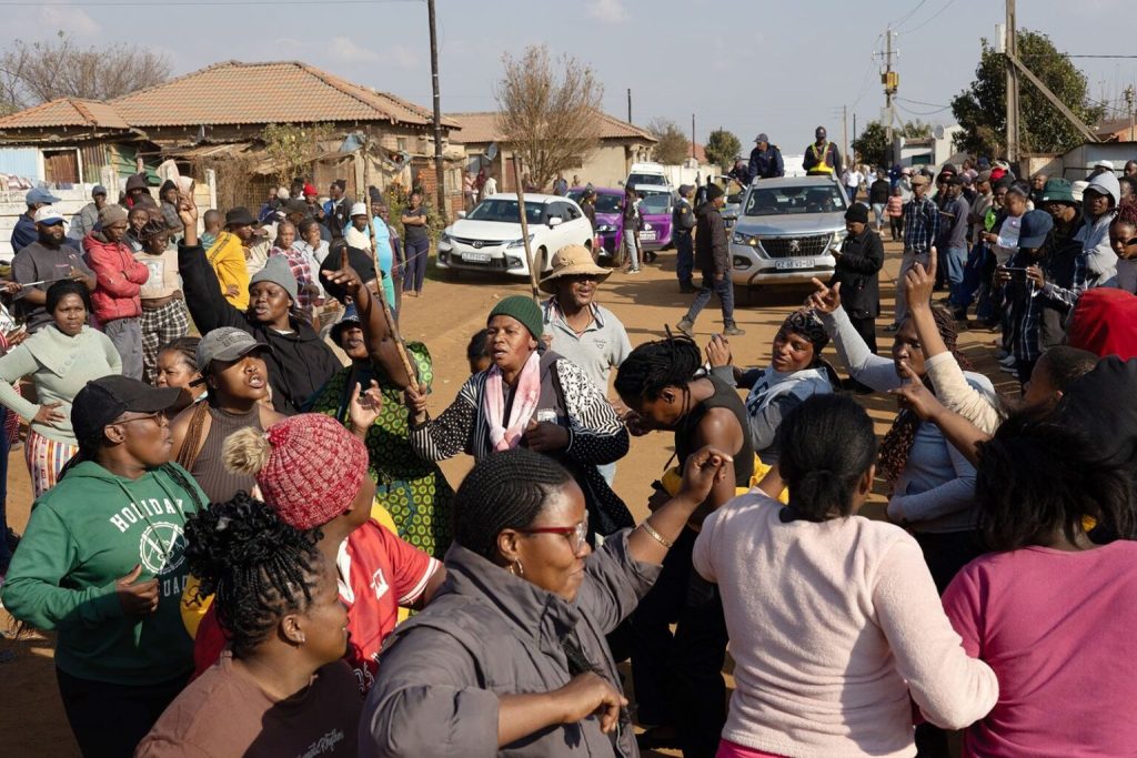 30 June anti-migrant protests in Johannesburg.