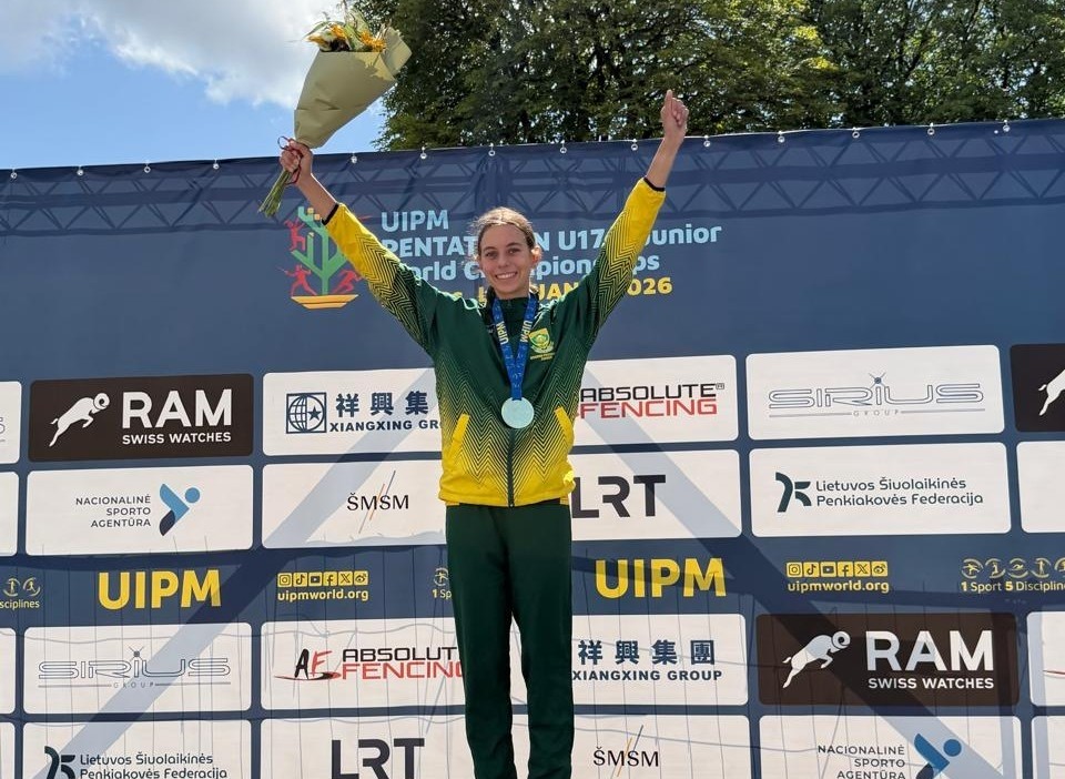Gold for Tatiana Thomatos at the U17 Pentathlon World Championships.