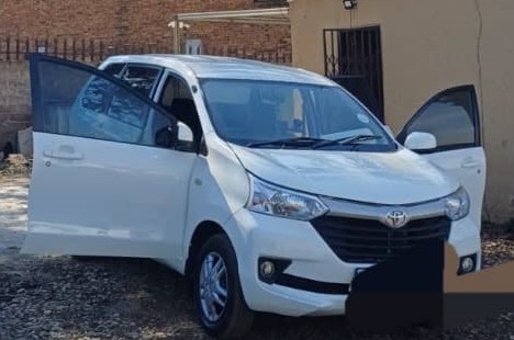 The white Toyota vehicle believed to be linked to the police investigation.