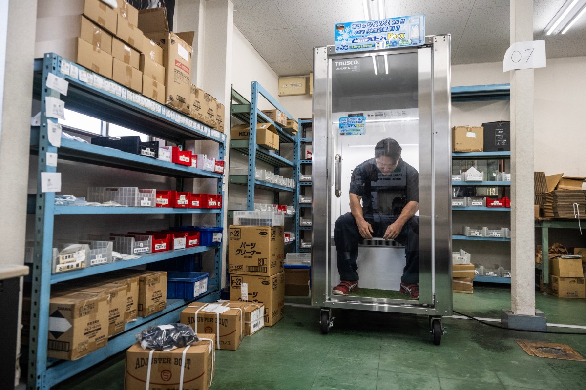 Human refrigerator becomes lifeline for Japanese workers in ‘cruelly hot’ summer