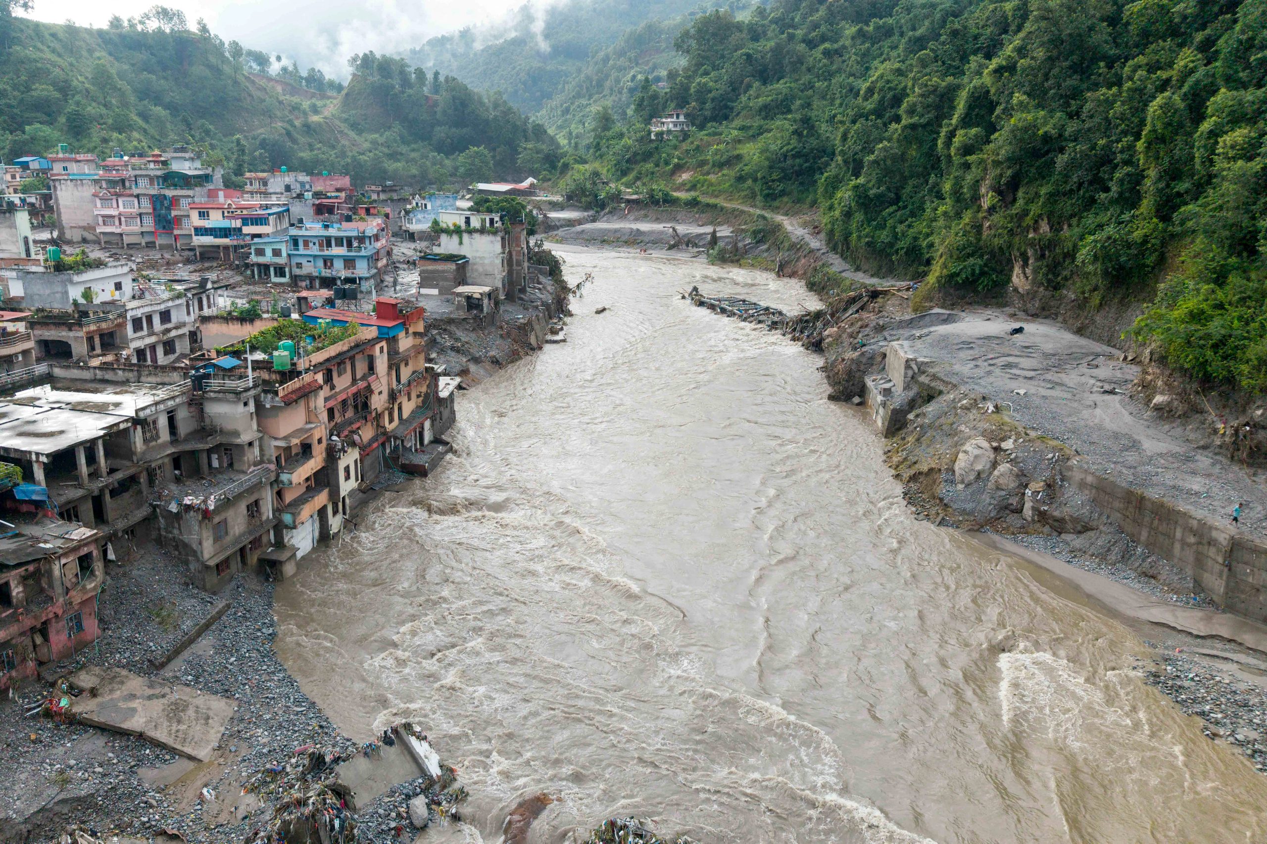 Nepal flash floods death toll rises.