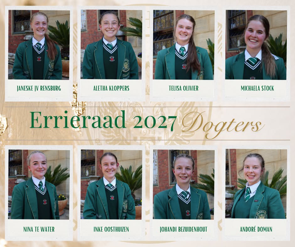 Nuwe Leierskorps vir 2027 sal Hoërskool Ermelo lei