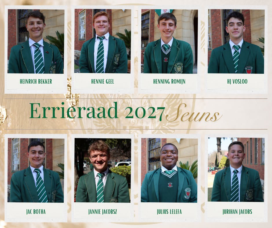 Nuwe Leierskorps vir 2027 sal Hoërskool Ermelo lei