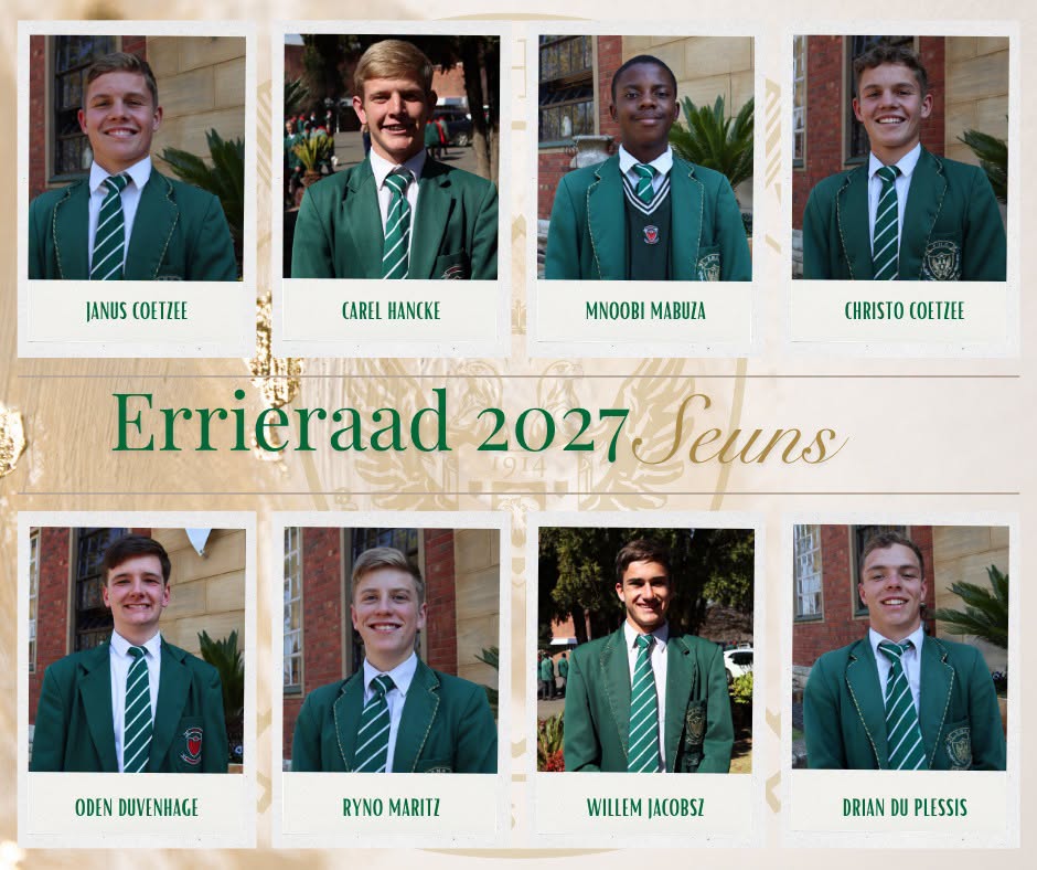 Nuwe Leierskorps vir 2027 sal Hoërskool Ermelo lei