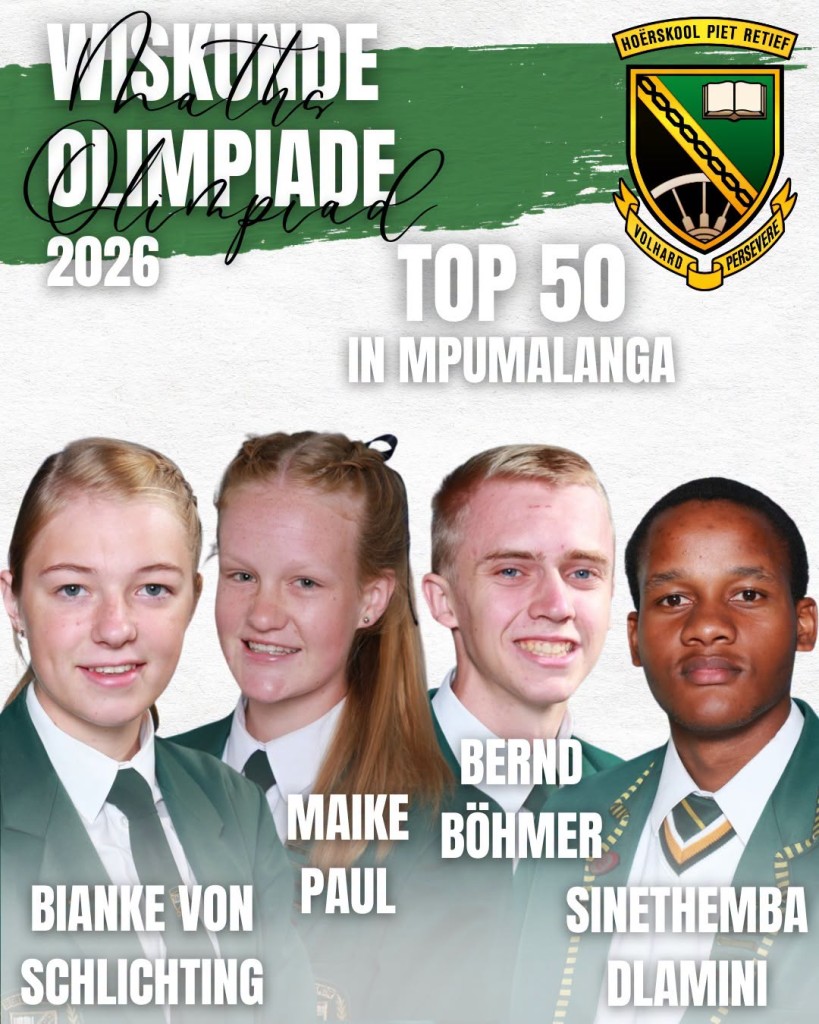 Suid-Afrikaanse Wiskunde-olimpiade - Hoërskool Piet Retief presteer