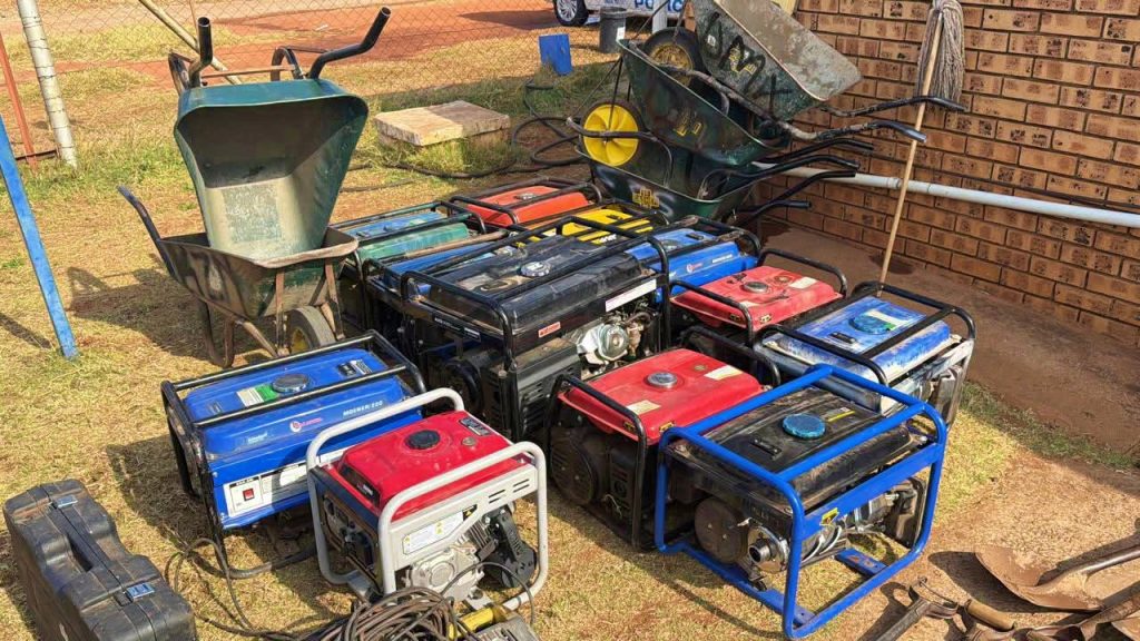 Twelve generators were amongst the items confiscated