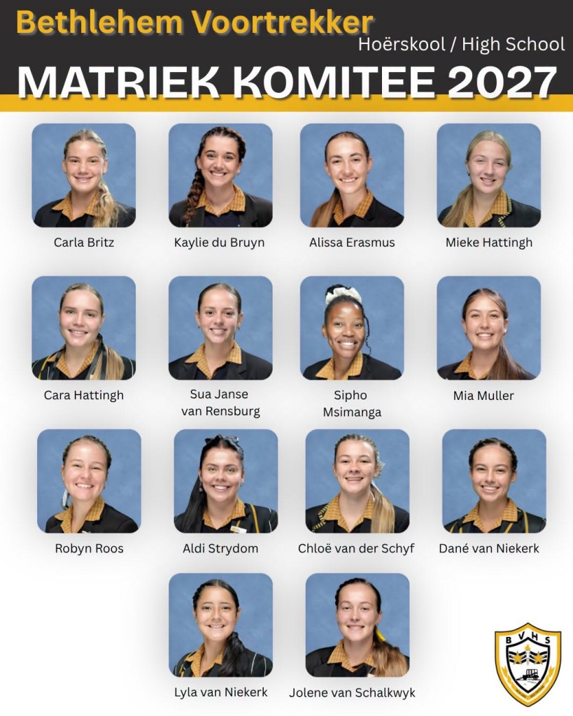 Matriekkomitee 2027 - Bethlehem Voortrekker Hoërskool