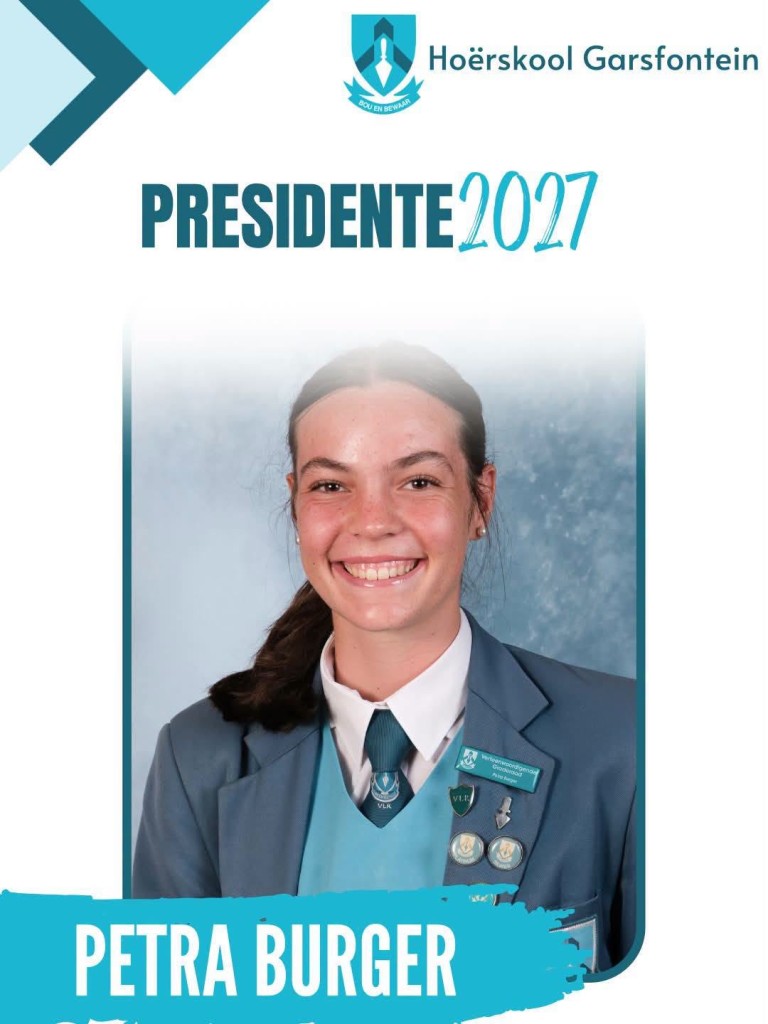 Hoofleiers en Dagbestuur 2026/2027 - Hoërskool Garsfontein