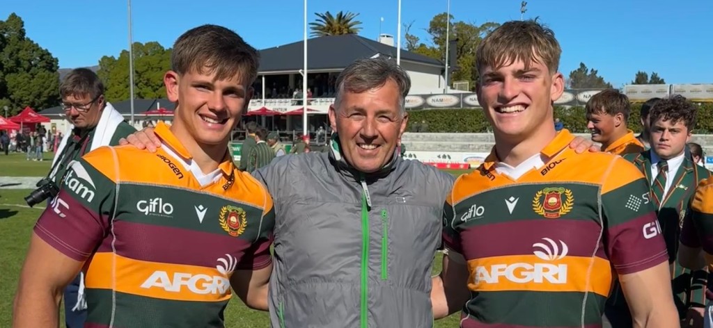 Thys Lombard with Markus Muller (left) and Quintin Potgieter, when they were still playing for Paarl Gim.