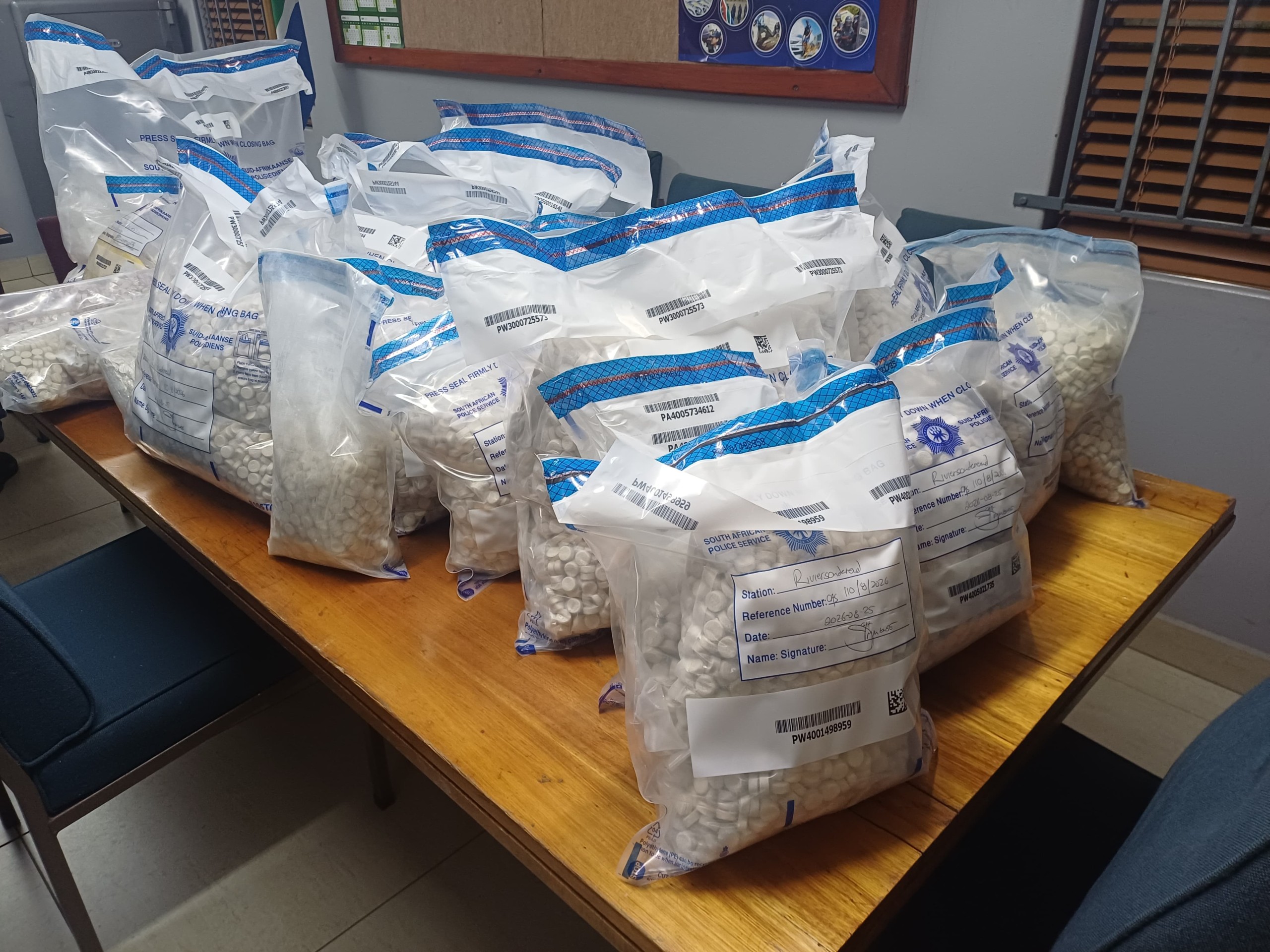 The combined estimated street value of the drugs is R11 million.