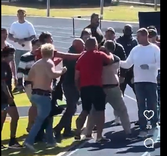 Rucks to ruckus as school rugby match turns into all out brawl