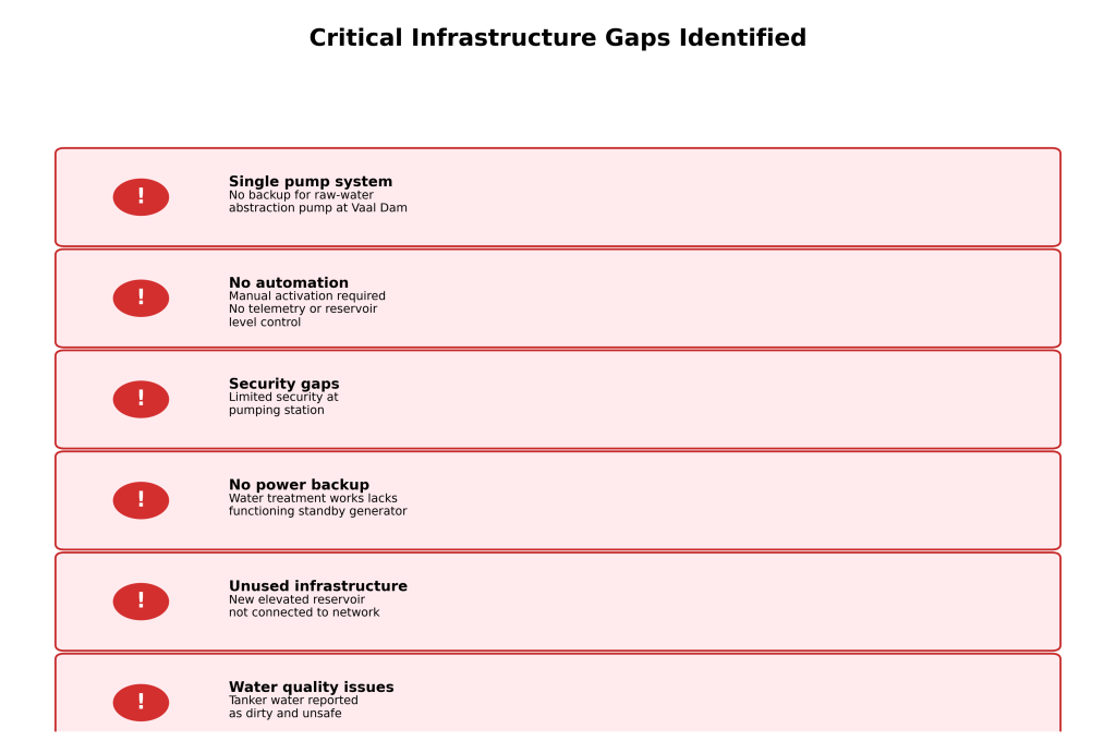 Critical infrastructure Gaps identified