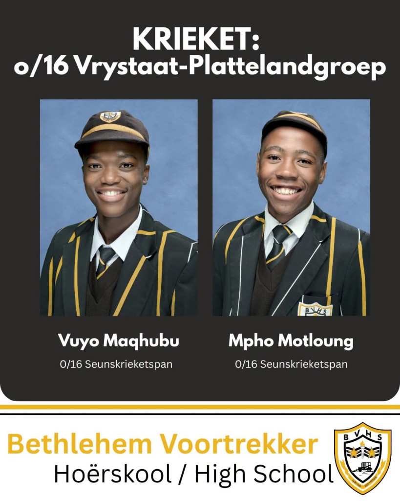 Vrystaat-Plattelandgroep - BVHS-krieketspelers gekies