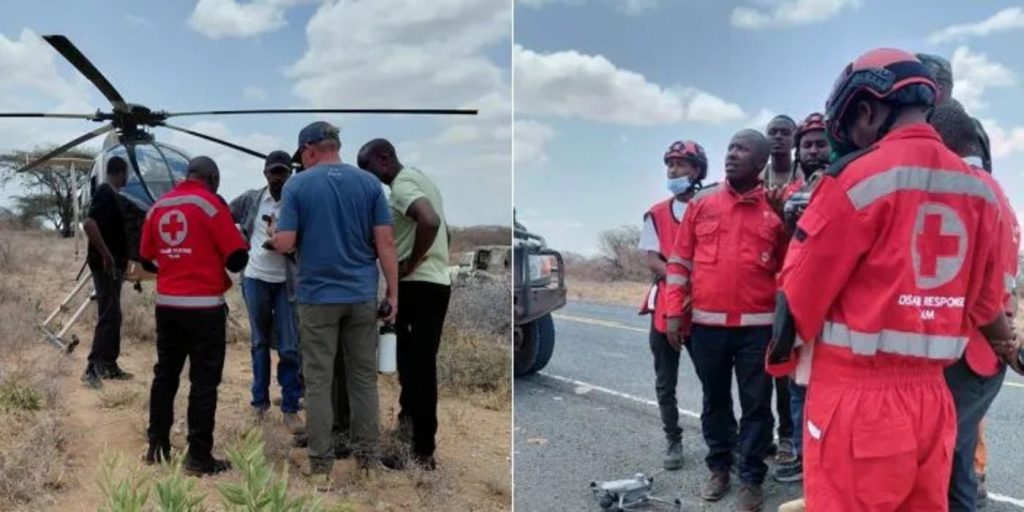 Kenya Red Cross on scene.