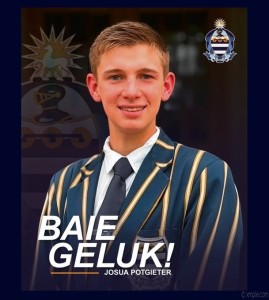 Grey Kollege trots op Josua Potgieter se nasionale prestasies