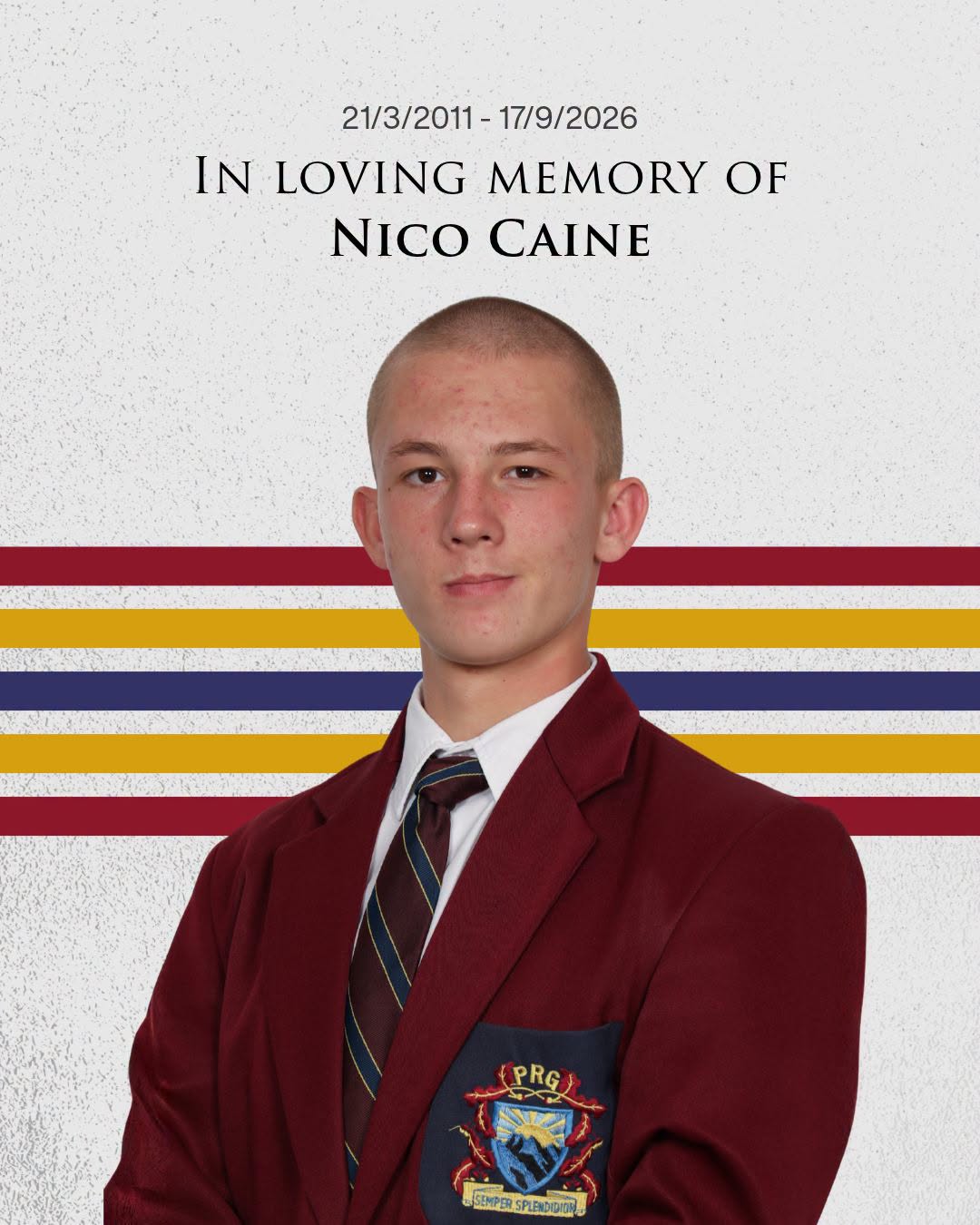 Paul Roos mourns Nico Caine