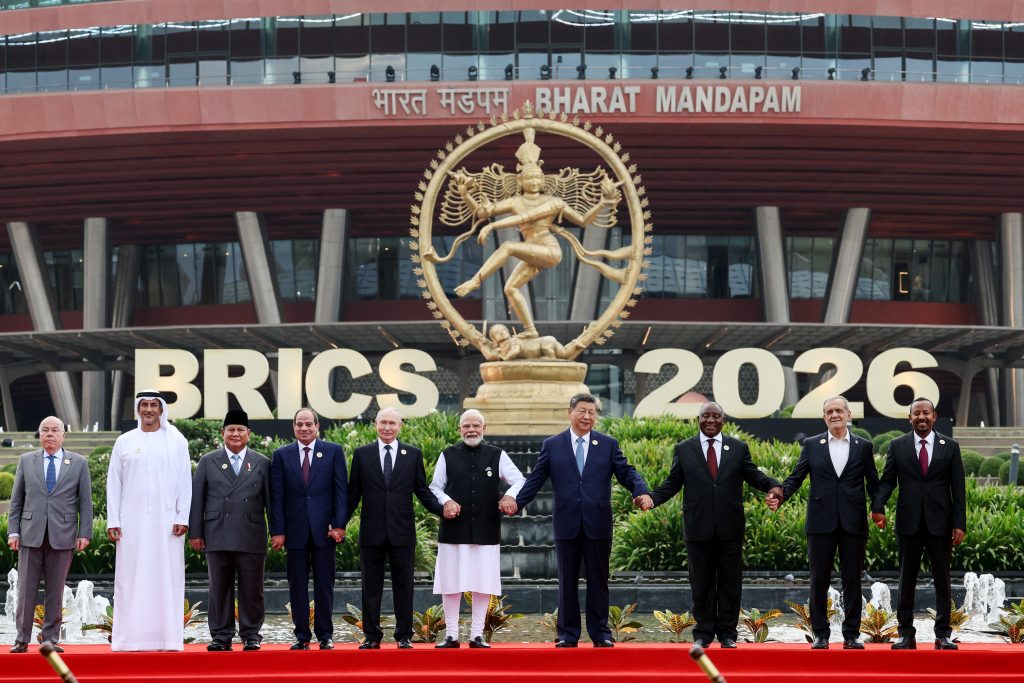 A family photo during the 18th BRICS Summit in New Delhi.