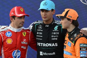 Russell takes pole for Azerbaijan GP as ‘mad’ Antonelli crashes out