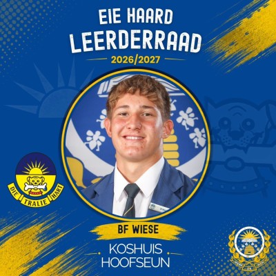 Hoërskool Sentraal kondig Eie Haard Leerderraad 2026/2027 aan