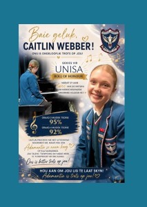 UNISA Roll of Honour – Caitlin van Adamantia presteer