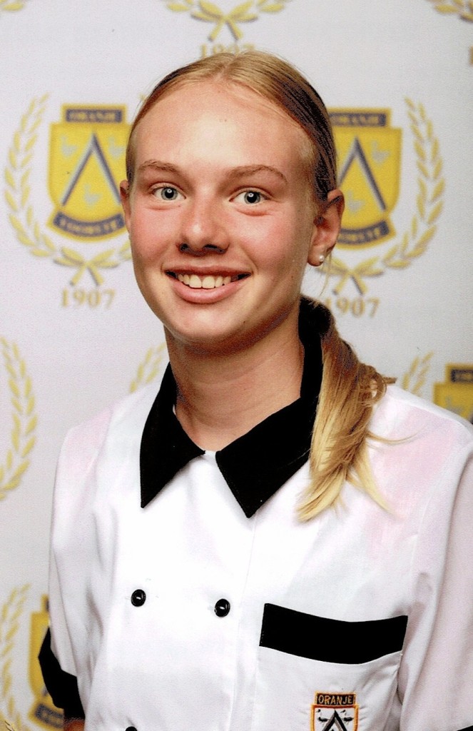 Juliette Schoeman, Hoër Meisieskool Oranje, Bloemfontein.