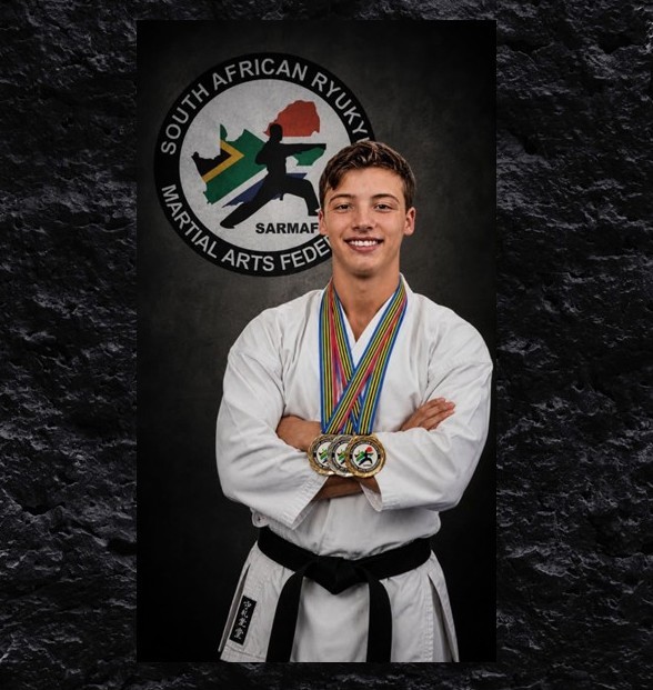 Randburg Karate-ster Zachary Combrinck skitter landwyd