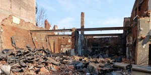 WATCH | Police search dog uncovers human remains in rubble of fire-gutted building