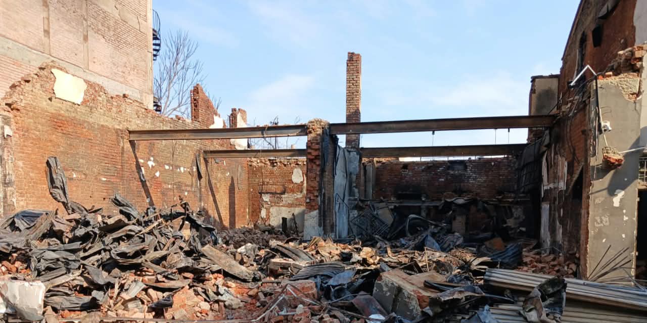 The Bloemfontein police have uncovered human remains under the rubble of the fire-gutted building