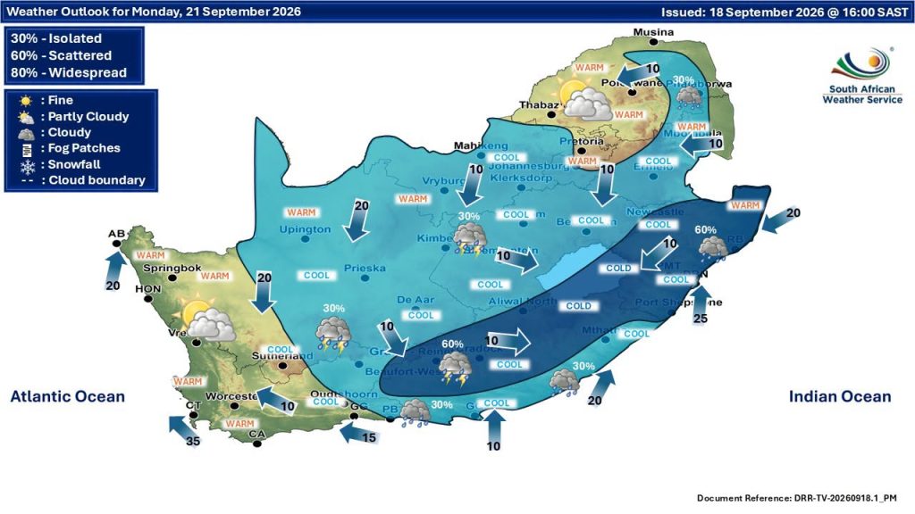 Map by the South African Weather Service