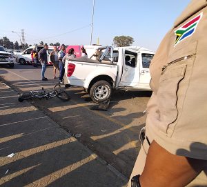 Morning rush hour crash lands driver in hospital, three unharmed