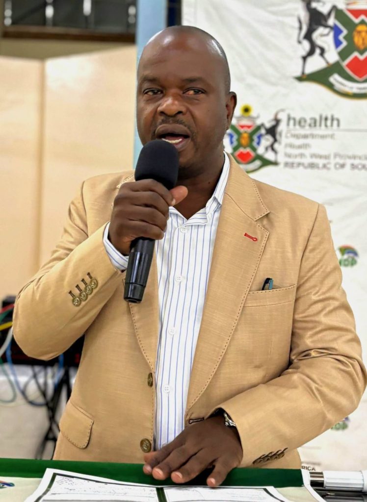 North West Premier Lazarus Kagiso Mokgosi during the handover.
